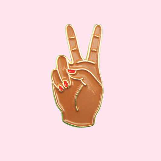 Peace Out Pin - Black