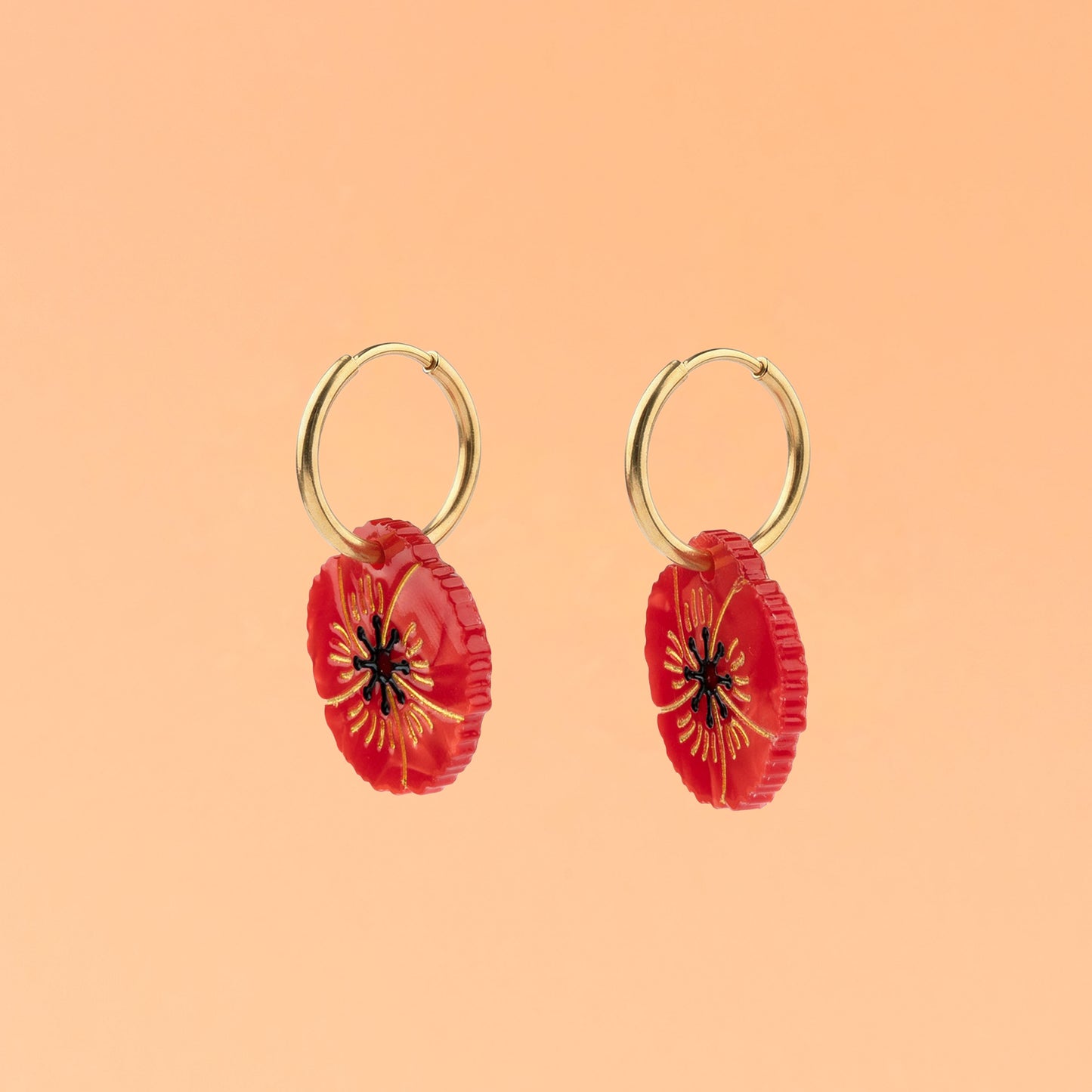 Boucles d'oreilles Coquelicot