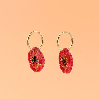 Boucles d'oreilles Coquelicot