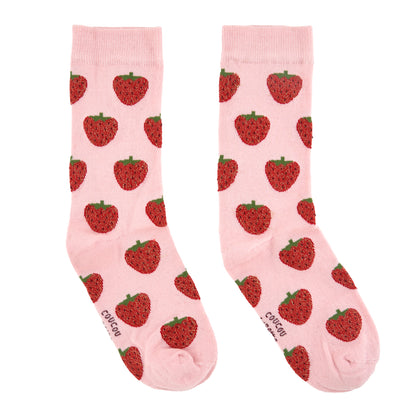 Chaussettes à paillettes Fraise