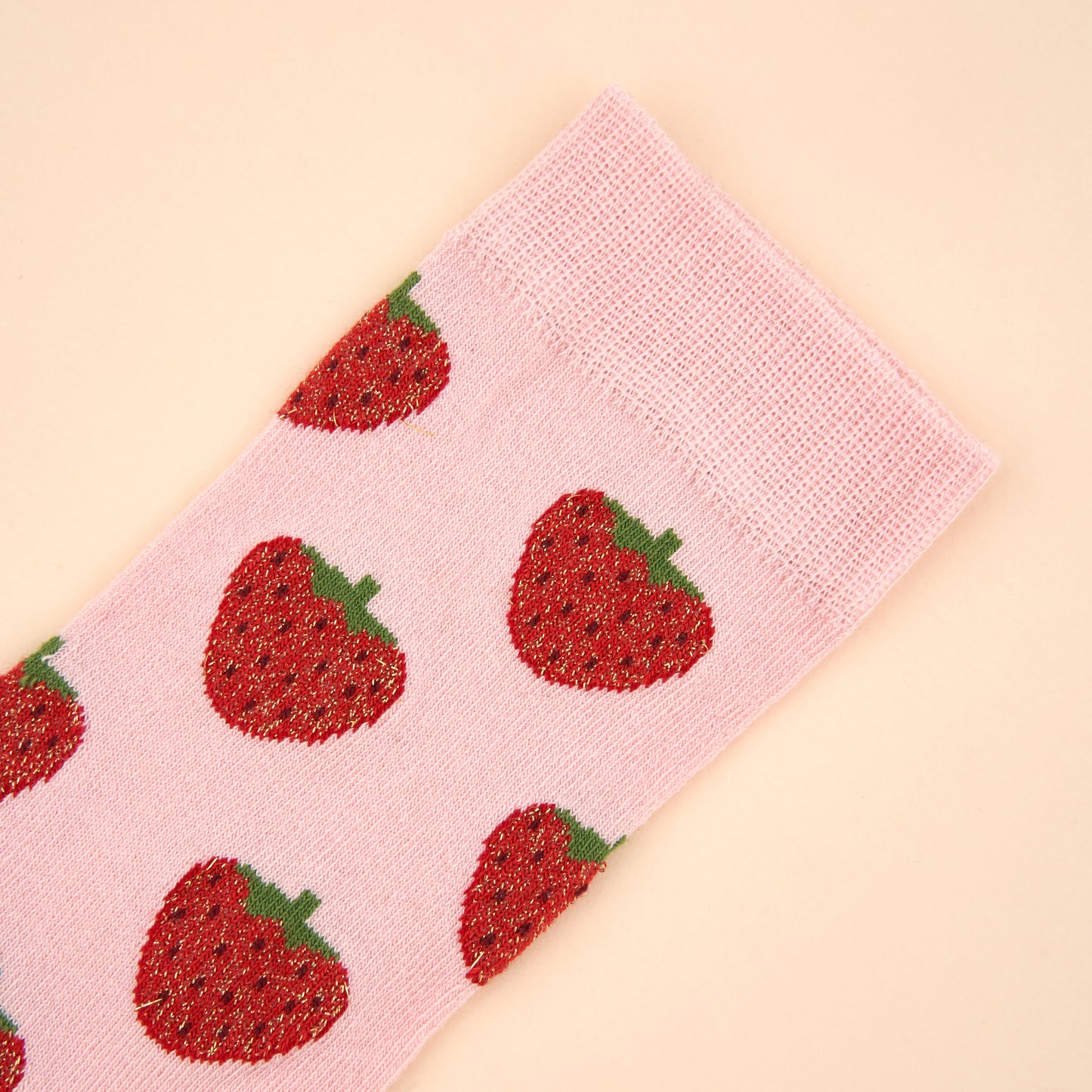 Chaussettes à paillettes Fraise