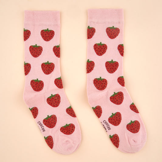 Glittery Strawberry Socks