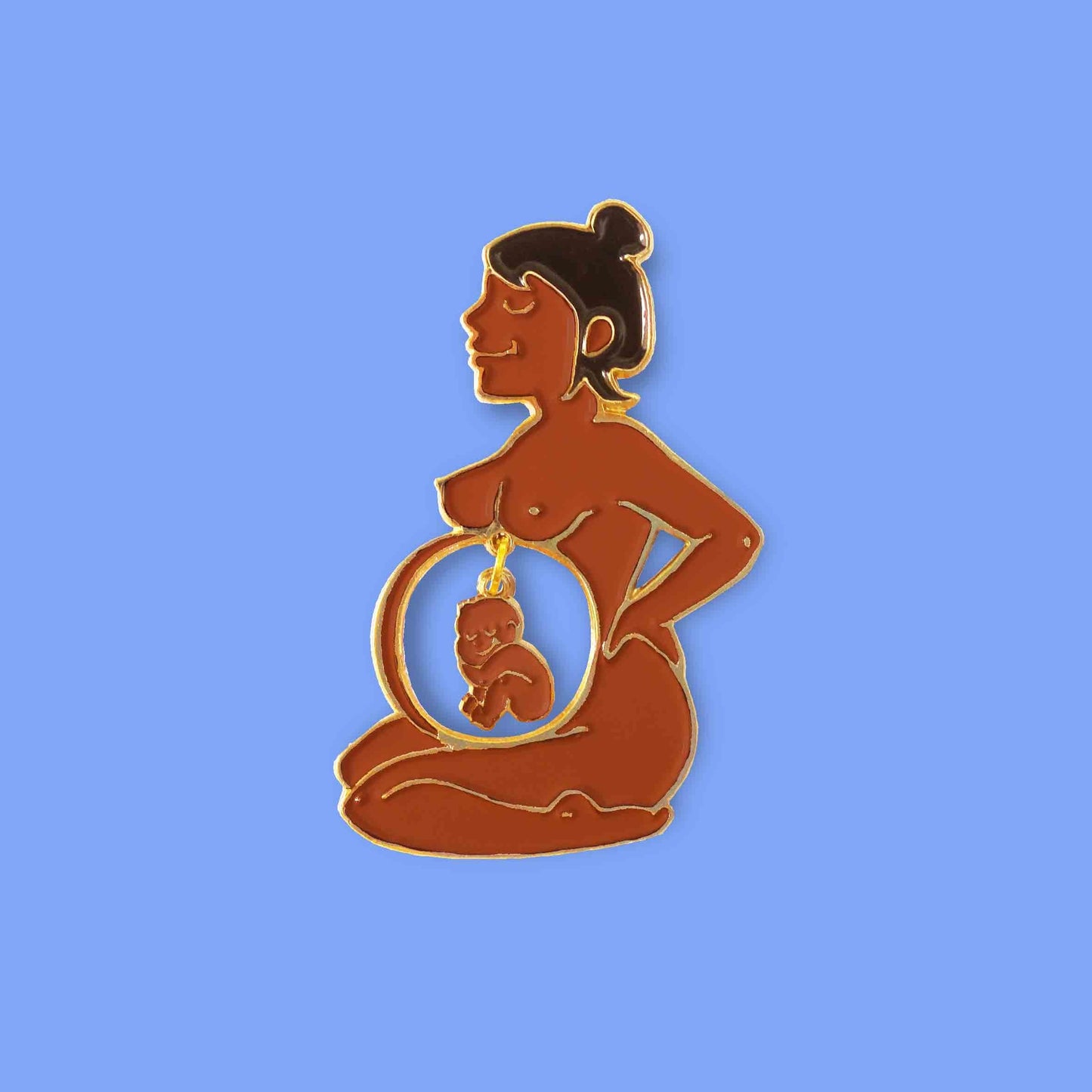 Black Mom & Black Baby Pin