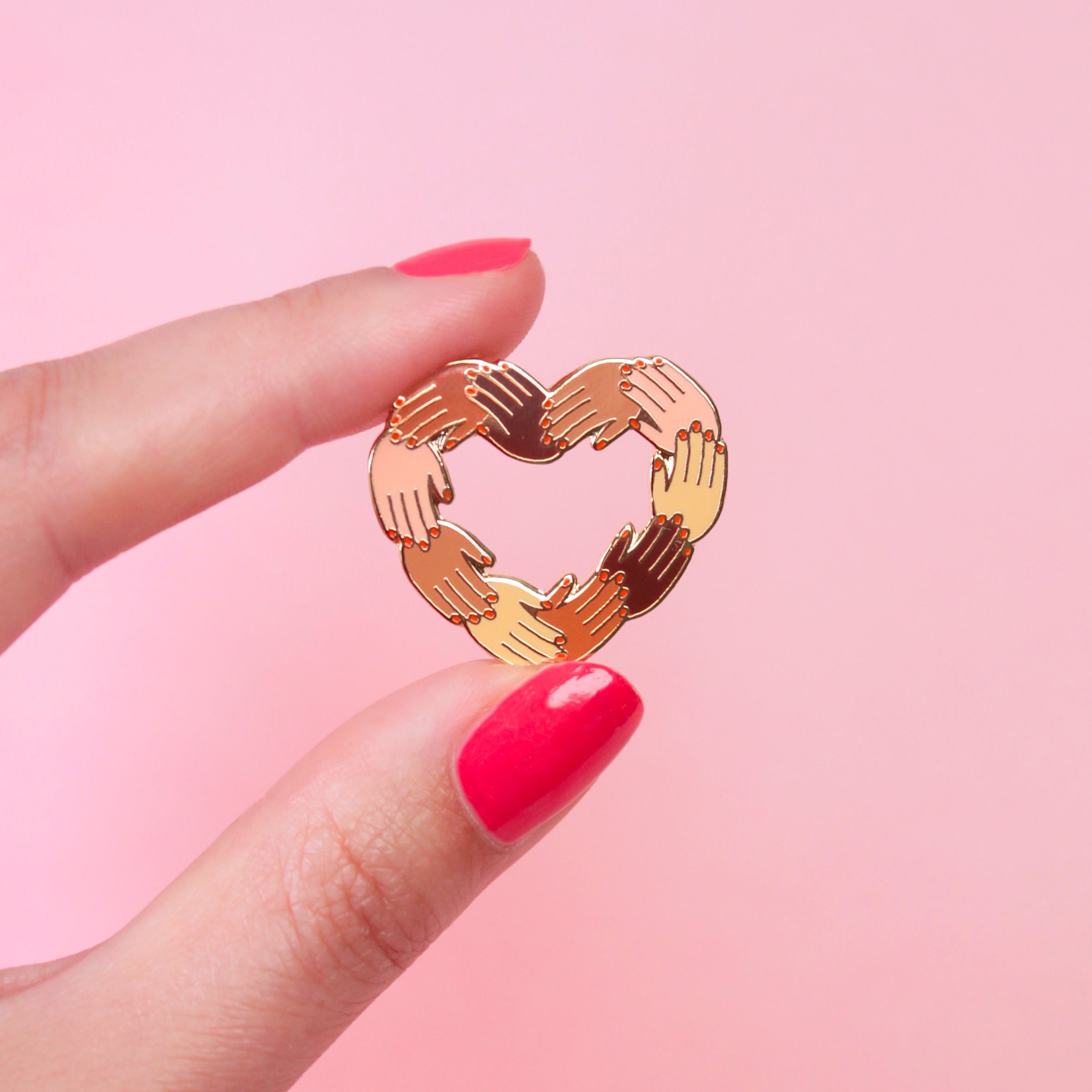 Two Hand Pin Together Hands Pin - Solidarity & Fraternity – Coucou Suzette