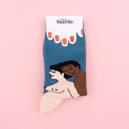 Parents Socks - White Mom and Black Dad