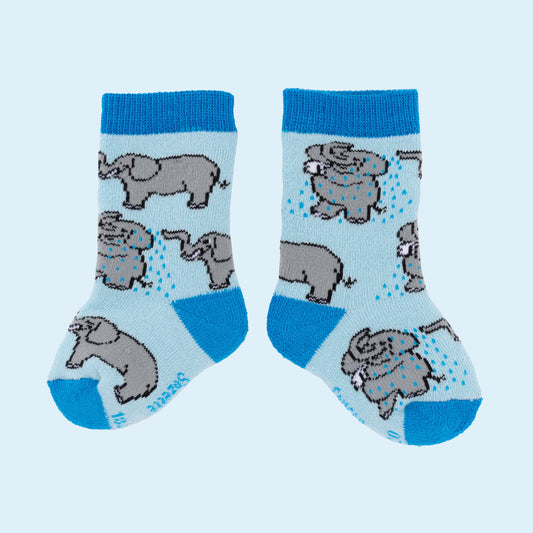 Showering Elephant Socks - Kids