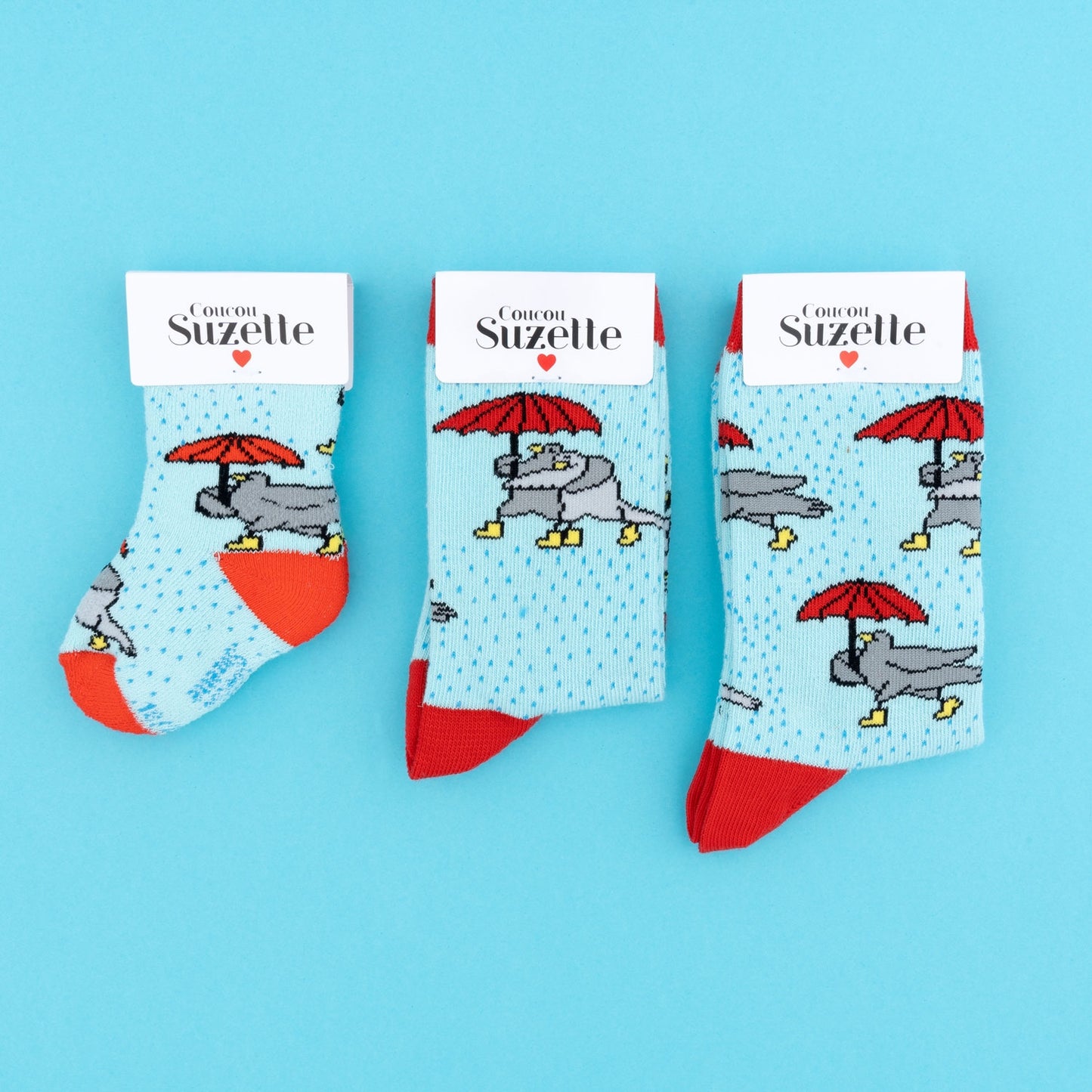 Chaussettes Pigeons Parapluie - Enfant - Coucou Suzette