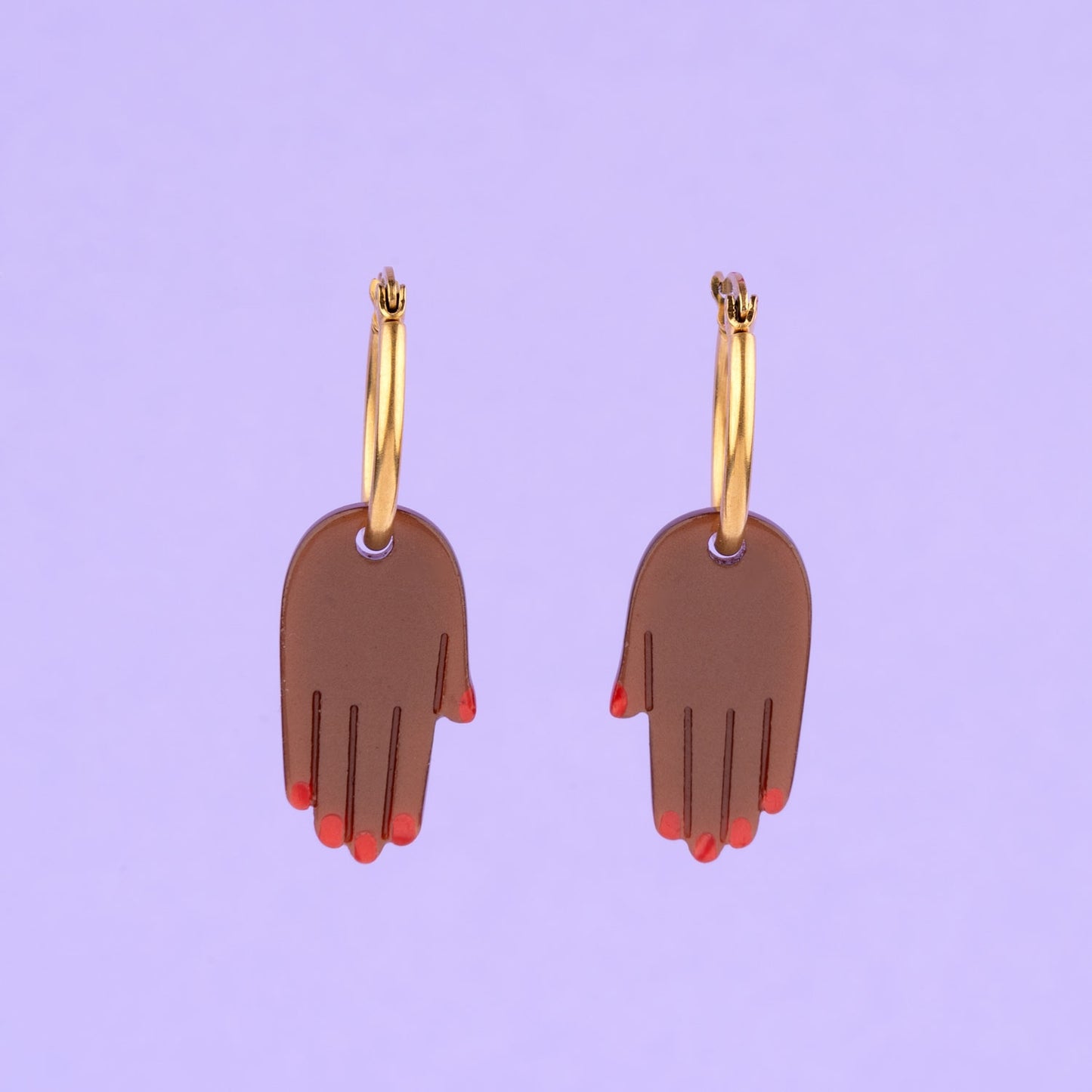 Hand Earrings - Black