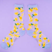 Chaussettes transparentes Citron