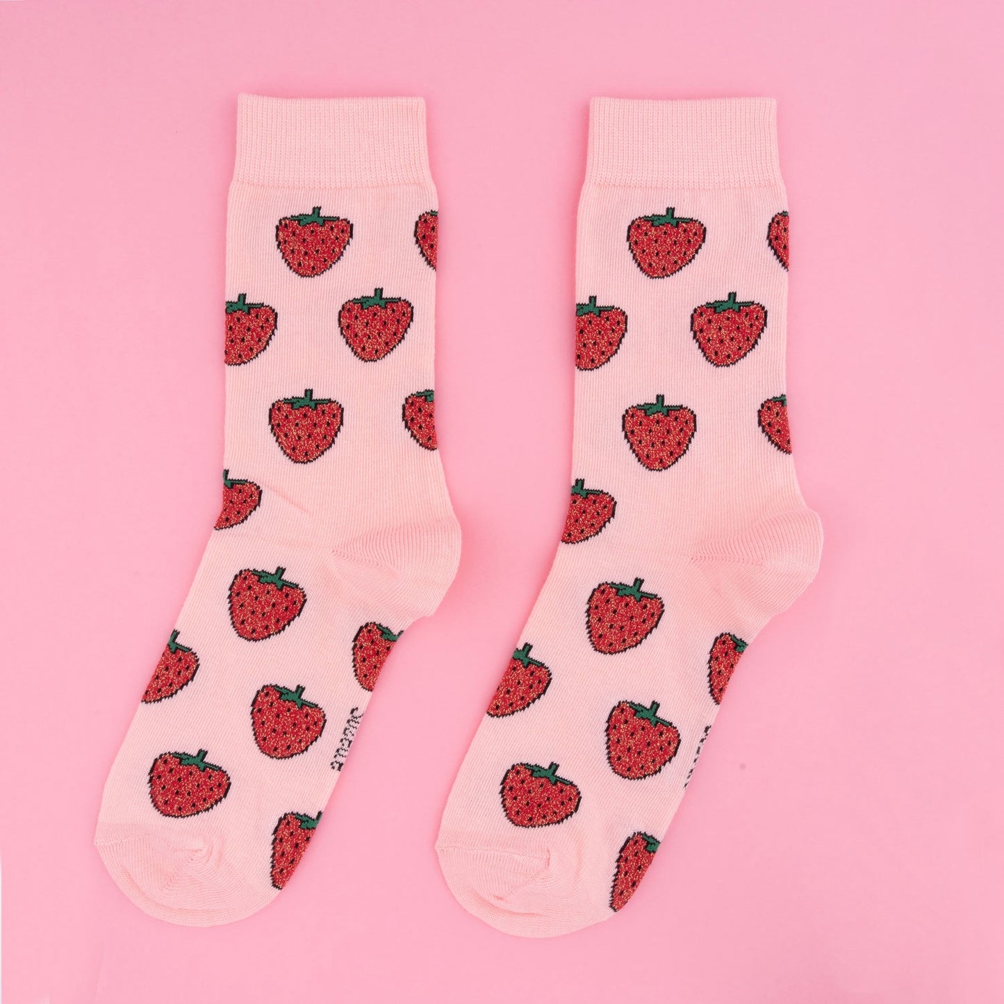 Glittery Strawberry Socks