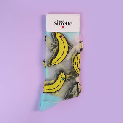 Chaussettes transparentes Banane - Coucou Suzette