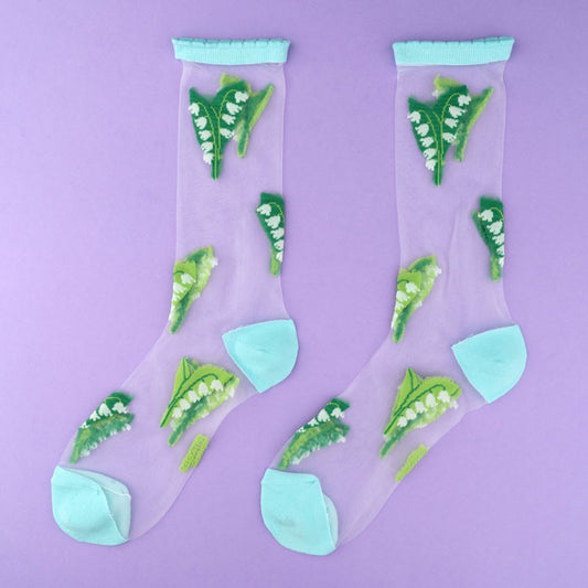 Lily of the Valley Sheer Socks