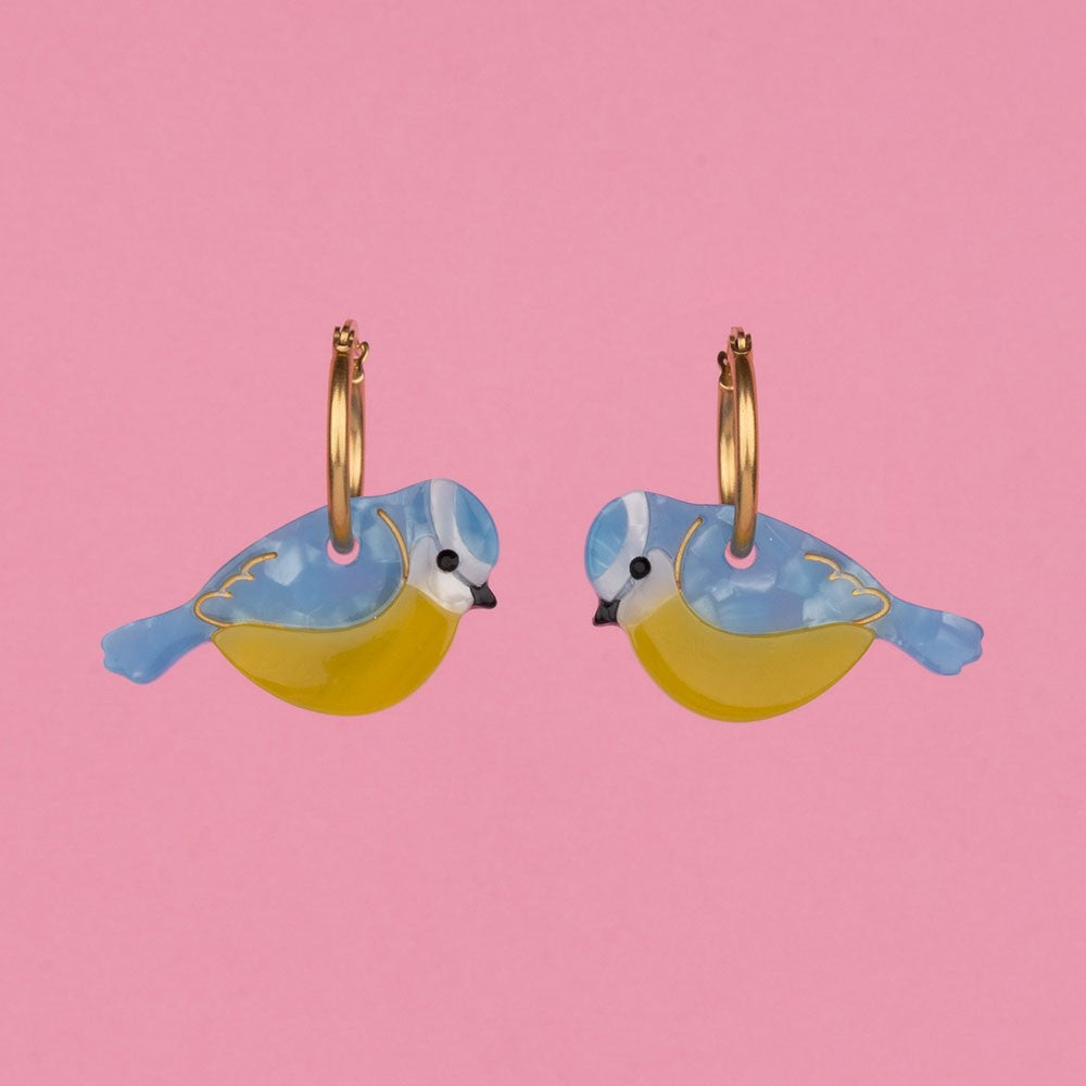 Blue Tit Earrings