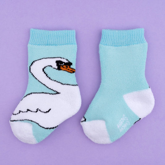 Swan Baby Socks