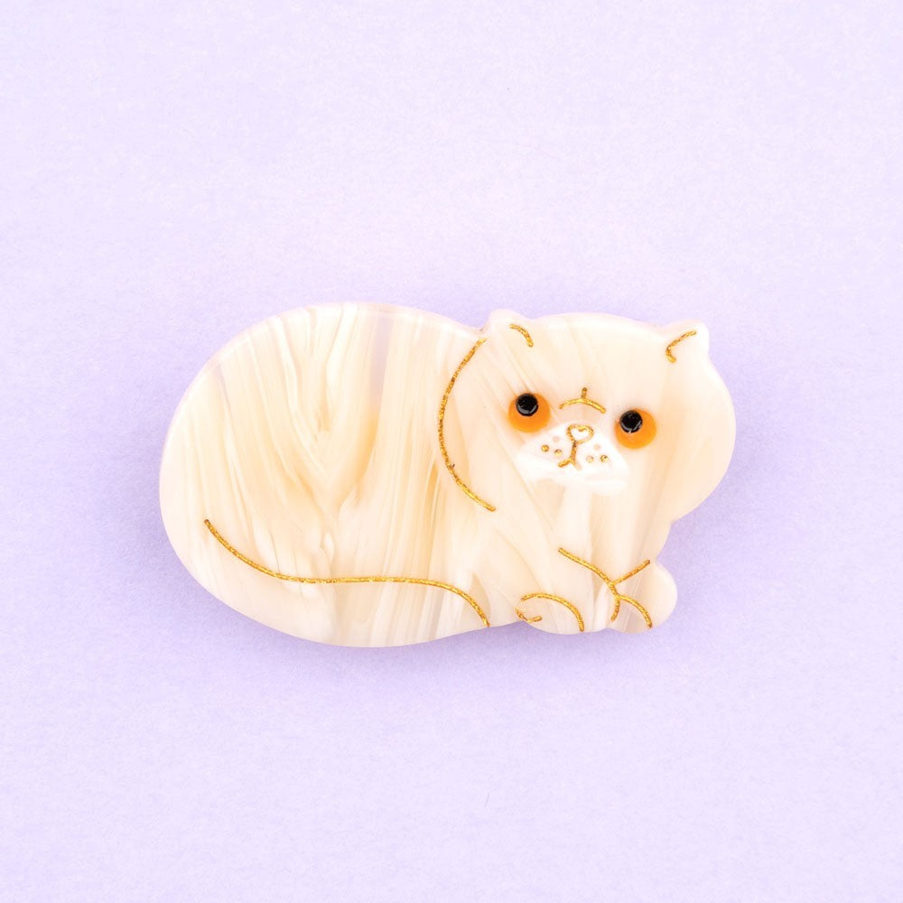 White Exotic Shorthair Cat Hair Clip